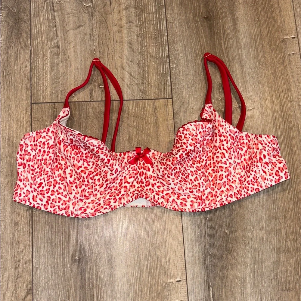 PINK By Frankies Bikinis Red Leopard Print Bikini